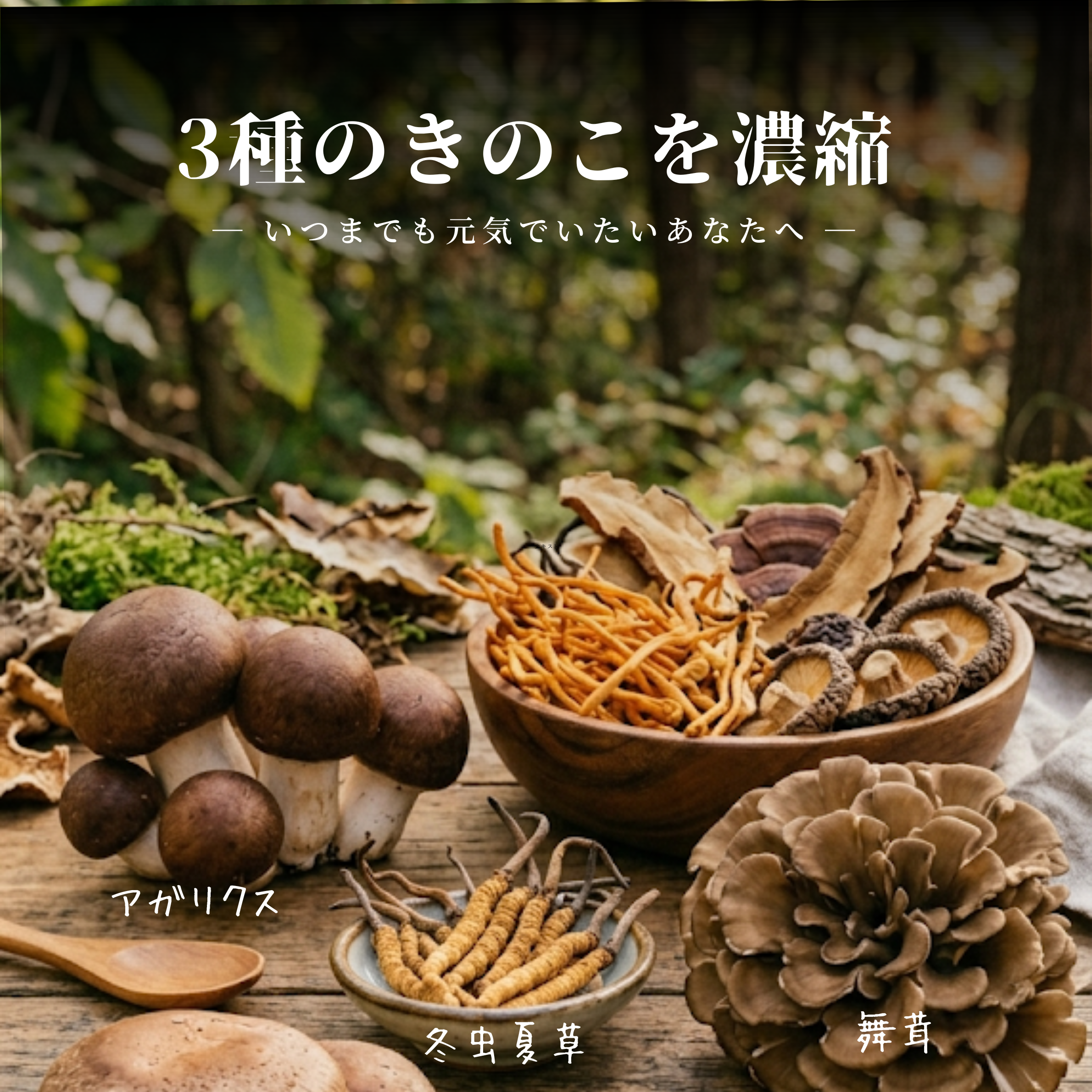 3種のきのこを濃縮